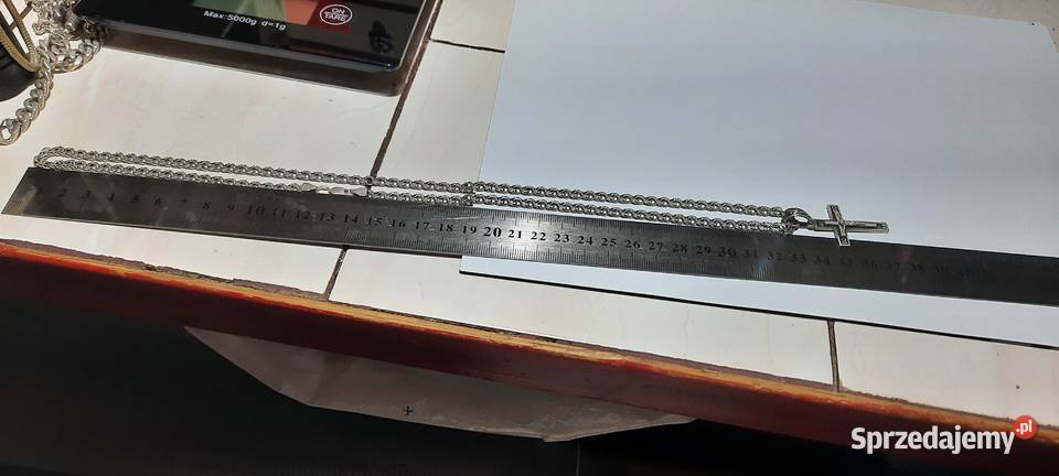 Krzyżyk na łańcuszku srebro k XX w Ukraina K95