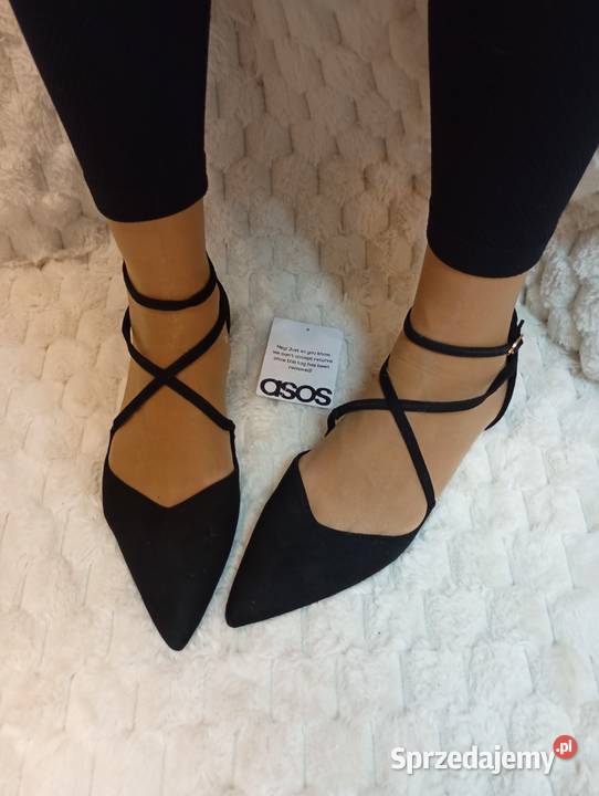 40 ASOS Design Czarne baleriny wieczorowe z Kraków sprzedam
