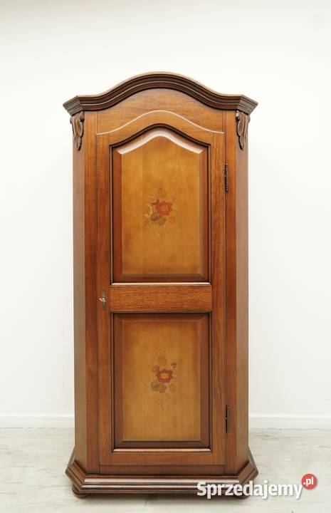 Stylowa intarsjowana szafa z kwiatowym motywem Meble Jerka
