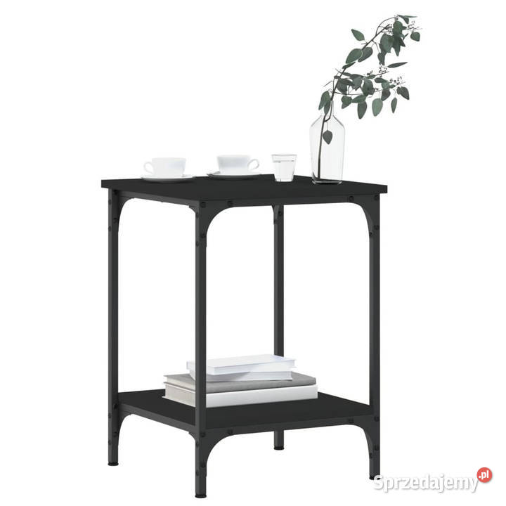 Stolik kawowy czarny 40x40x55 materiał Warszawa sprzedam