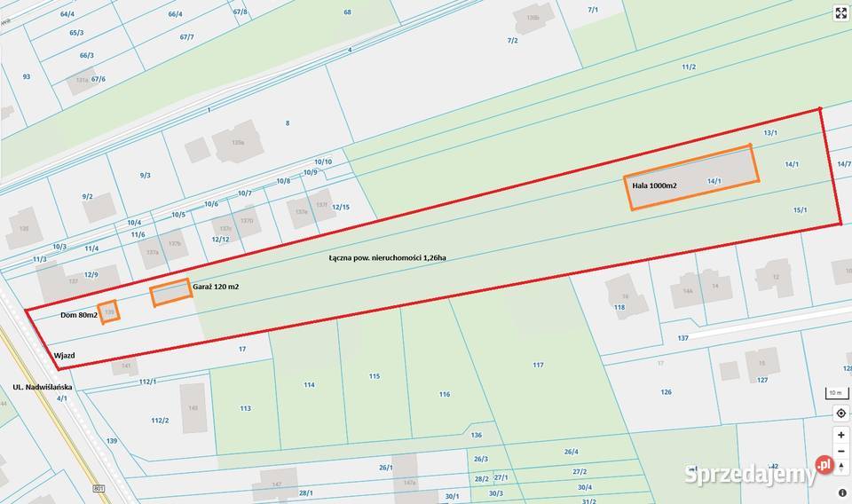 Wynajem DOM 80m2 GARAŻ 120m2 HALA 1000m2 teren