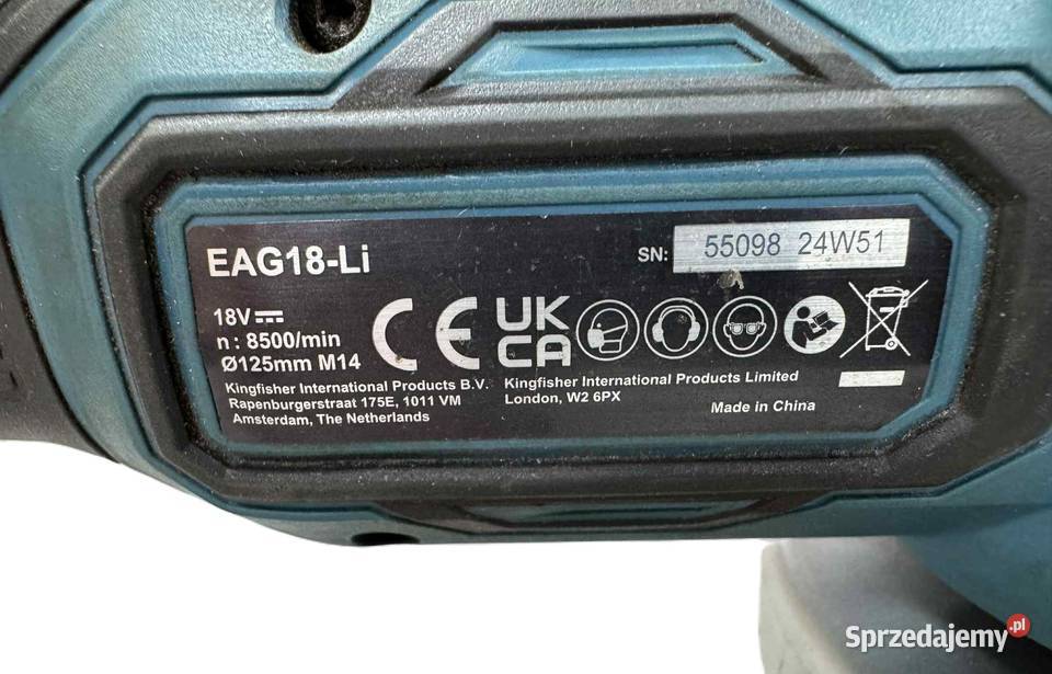 Szlifierka kątowa Erbauer EAG18 LI BODY
