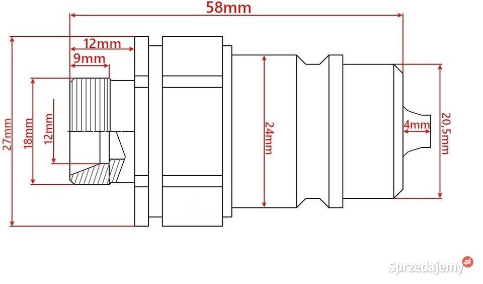 MANOMETR 250 Bar SZYBKOZŁĄCZE WTYCZKA EURO M18 Solec Kujawski sprzedam