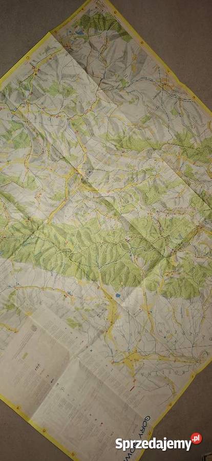 Mapa Turystyczna GÓRY SOWIE 1977 Unikat PRL Stan Leszno
