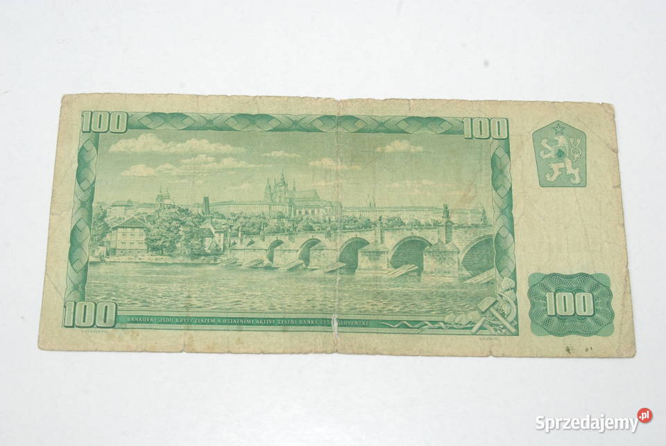 Stary banknot 100 koron Czechosłowacja 1961 Cieszyn
