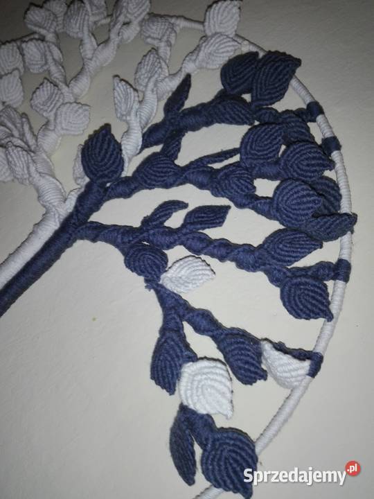 Drzewko szczęścia makramaozdoba na ścianę wielokolorowy Dekoracje i ozdoby Pęczniew