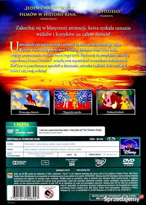 KRÓL LEW ZACZAROWANA KOLEKCJA DISNEY Kalisz