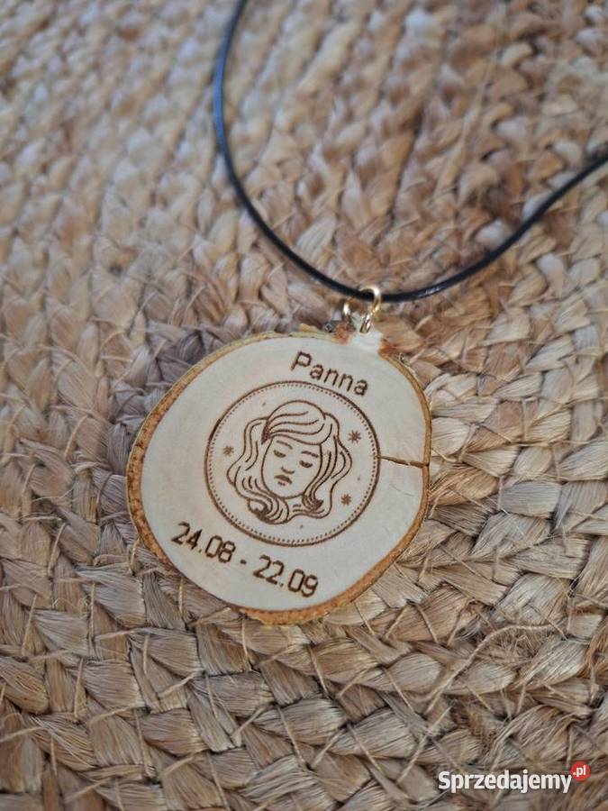 Zawieszka na rzemyku znak zodiaku Panna Strzyżów sprzedam