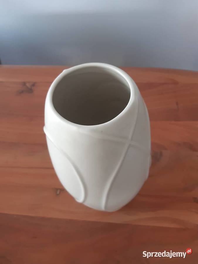 Wazon ceramiczny kremowy ecru Dekoracje i ozdoby mazowieckie Warszawa