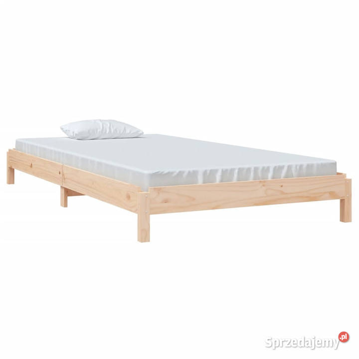 Łóżko sztaplowane lite drewno sosnowe 100x200 Warszawa