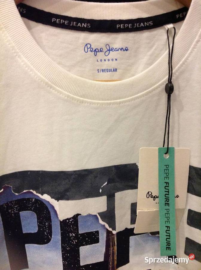 T shirt Koszulka Biała Męska PEPE JEANS S NOWA Nowa Sól