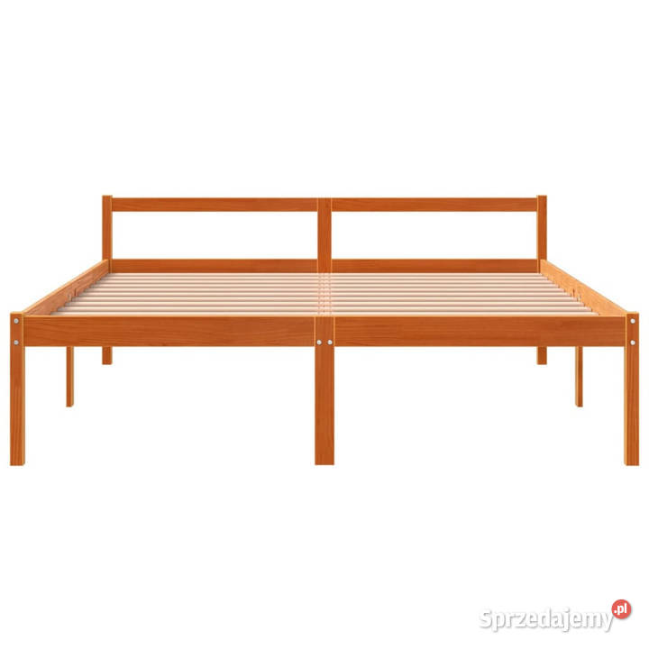 Łóżko seniora woskowy brąz lite drewno sosnowe 205cm sprzedam