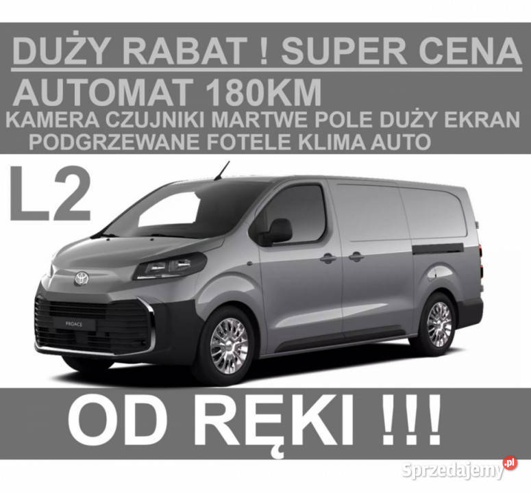 Toyota ProAce AT8 180 Active Pakiet Easy ręki Toyota Szczecinek