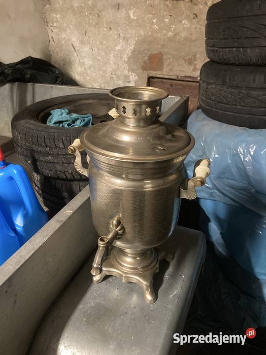 Samowar mosiężny rosyjski retro zabytek Skawinek