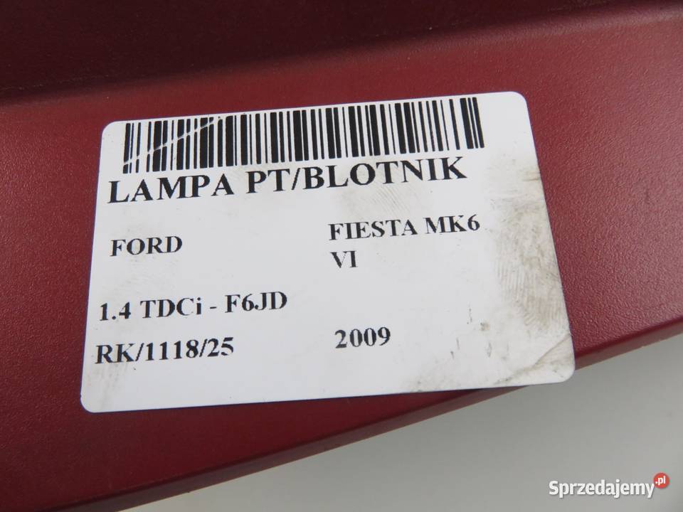 LAMPA PRAWA TYLNA FORD FIESTA MK6 VI 8A6113404A osobowe małopolskie