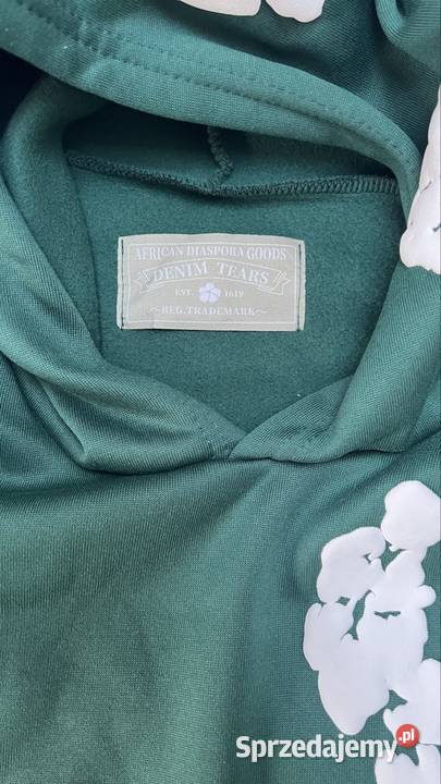 Green hoodie denim tears Moda i Styl sprzedam