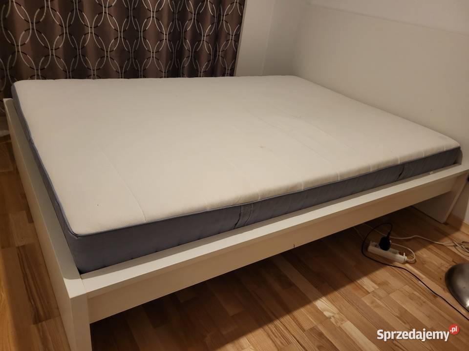 NOWE łóżko Ikea MALM 140x200 + materac VESTEROY + stelaż LONSET - OKAZJA