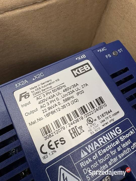 KEB 16F6K123513 2Q Servo Drive 15kW sprzedam