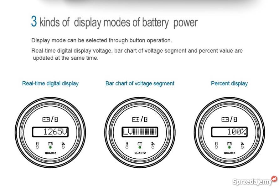 Wskaźnik naładowania baterii licznik motogodzin Gorzów Wielkopolski
