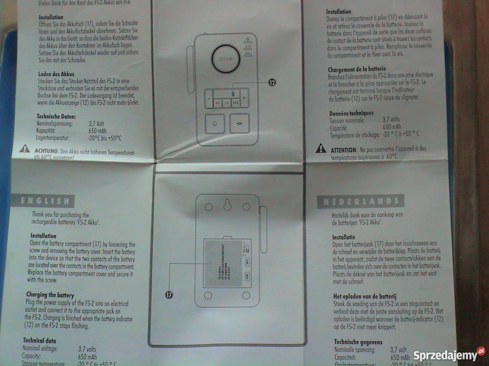 Domofon intercom niania alarm me FS2 electronics Jaworzno