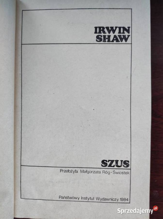Irwin Shaw Szus Dosięgnąć szczytu The Top of the świętokrzyskie Kielce