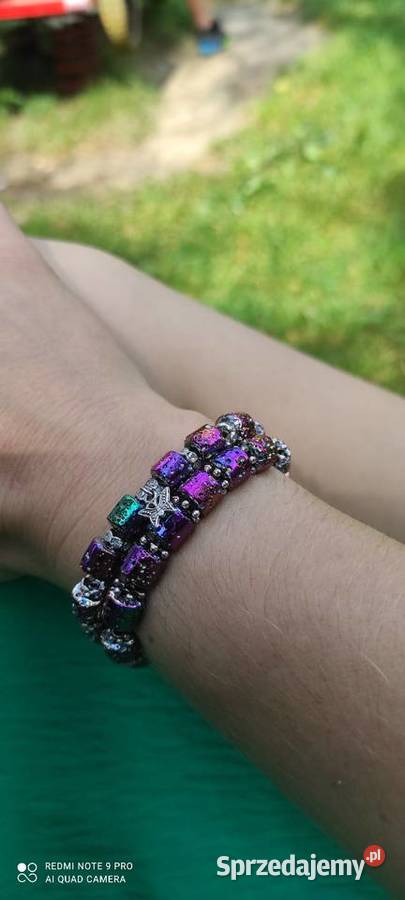 Komplet z kamieni naturalnych z kolorową lawa Kraków