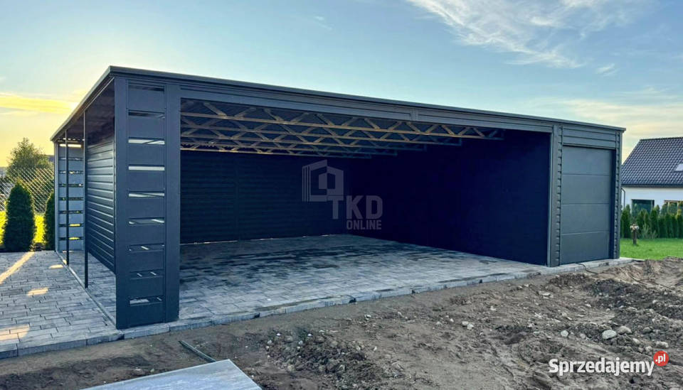 Wiata samochodowa 6x6m Garaz blaszany 25x6m Leszno