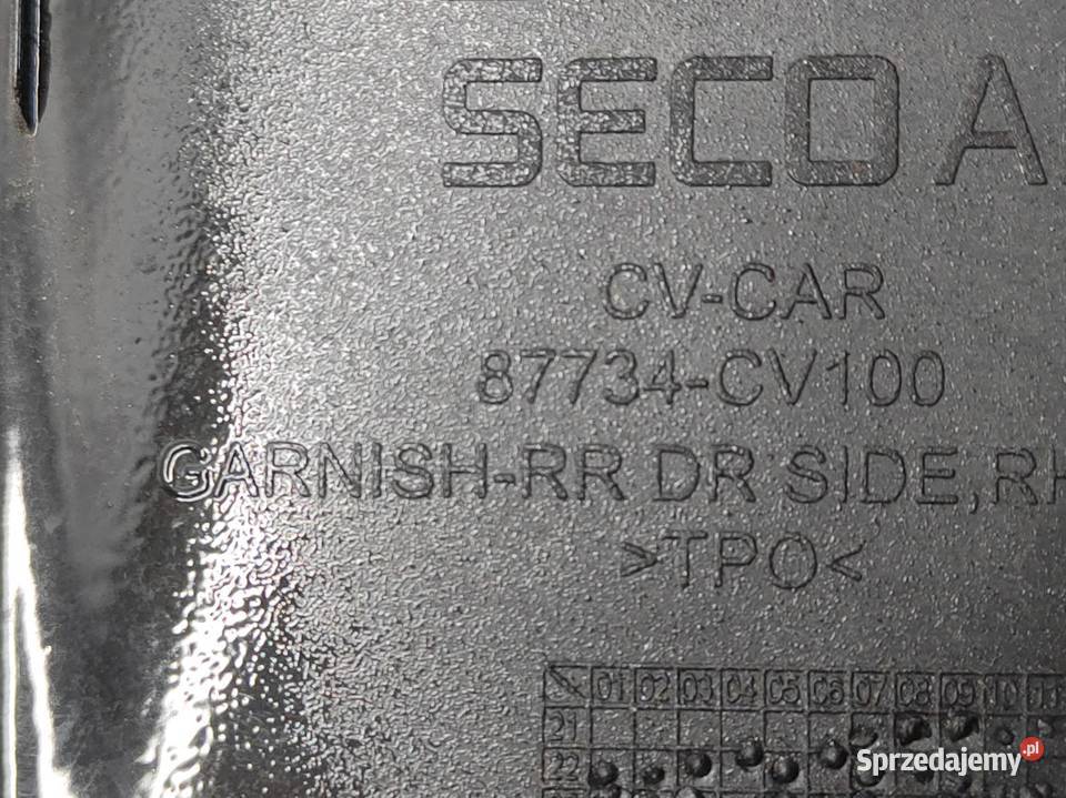 Listwa Drzwi Prawy Tył Kia EV6 87734CV100 Pleszew