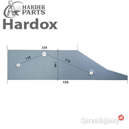 Płoza krótka HARDOX kL części do pługa SOUCHU Suwałki