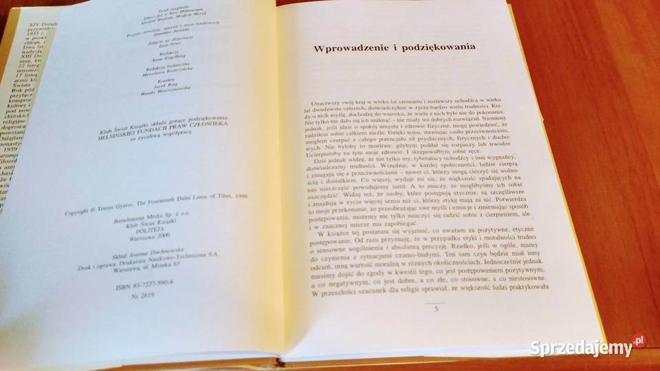 Etyka na nowe tysiąclecie Dalajlama tł Adam Gdańsk
