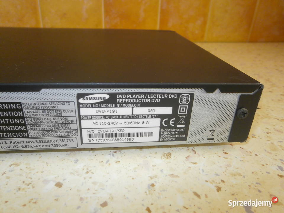 Odtwarzacz dvd SAMSUNG DVDP191 sprawny ładny