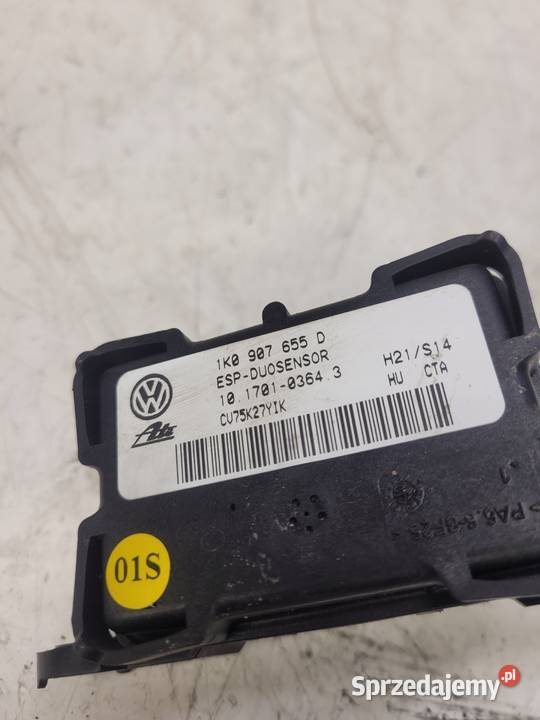 CZUJNIK MODUŁ SENSOR ESP AUDI VW SEAT 1K0907655D Przystajń