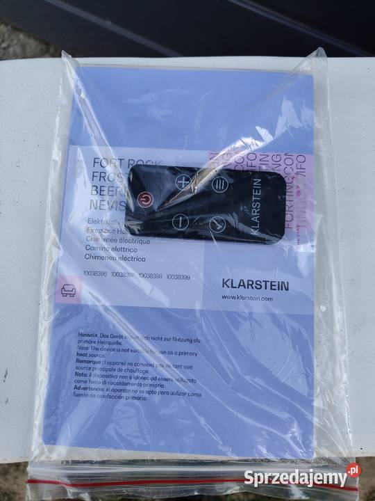 Kominek elektryczny Klarstein 1800 W z pilotem sprzedam