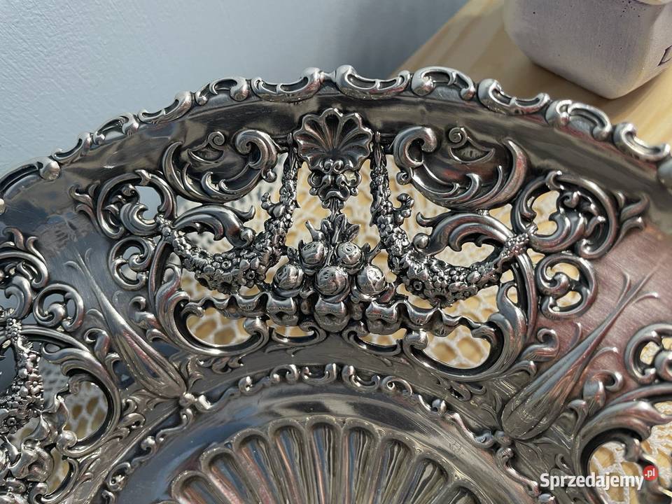 Srebro owocarka azurowa proba 925 sterling 1889 Jelenia Góra