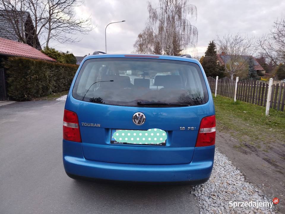 Volkswagen Touran 16 benzyna 2003 zadbany niebieski Wrocław sprzedam