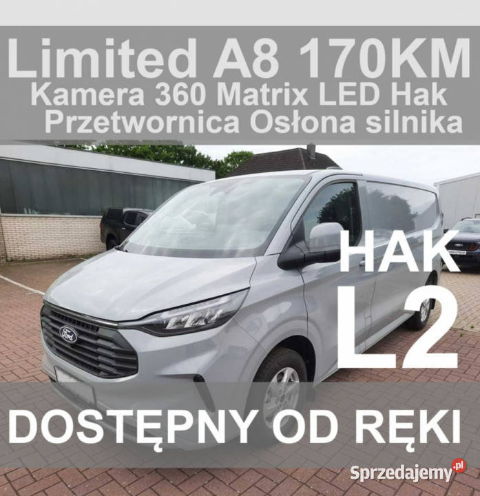 Ford Transit Custom L2 Limited A8 170 Matrix LED tempomat Ford Szczecinek sprzedam