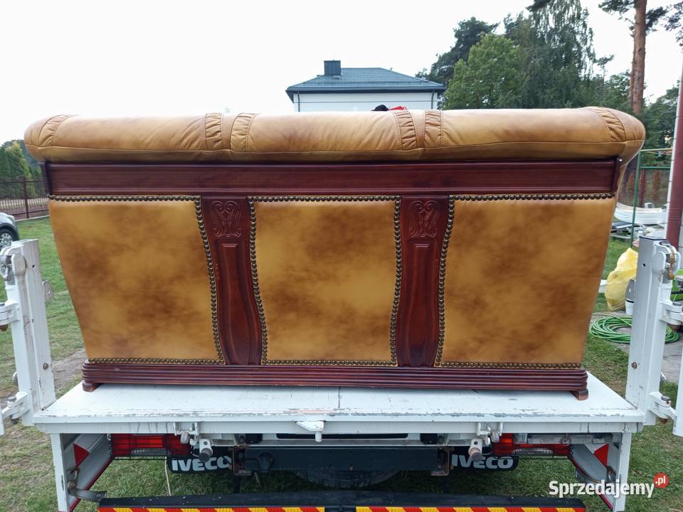 Kanapa skórzana 3osobowa 130x230 skóra naturalna Wielgie sprzedam