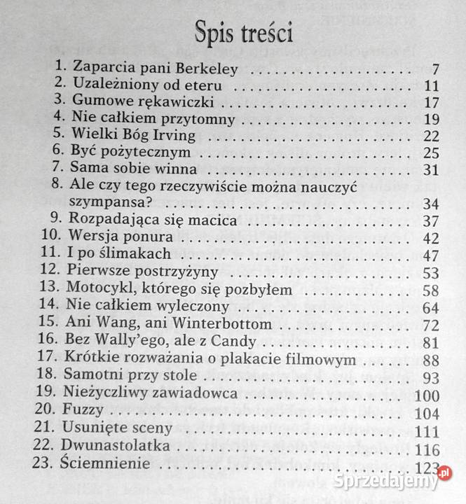 Moje filmowe perypetie Pamiętnik John Irving