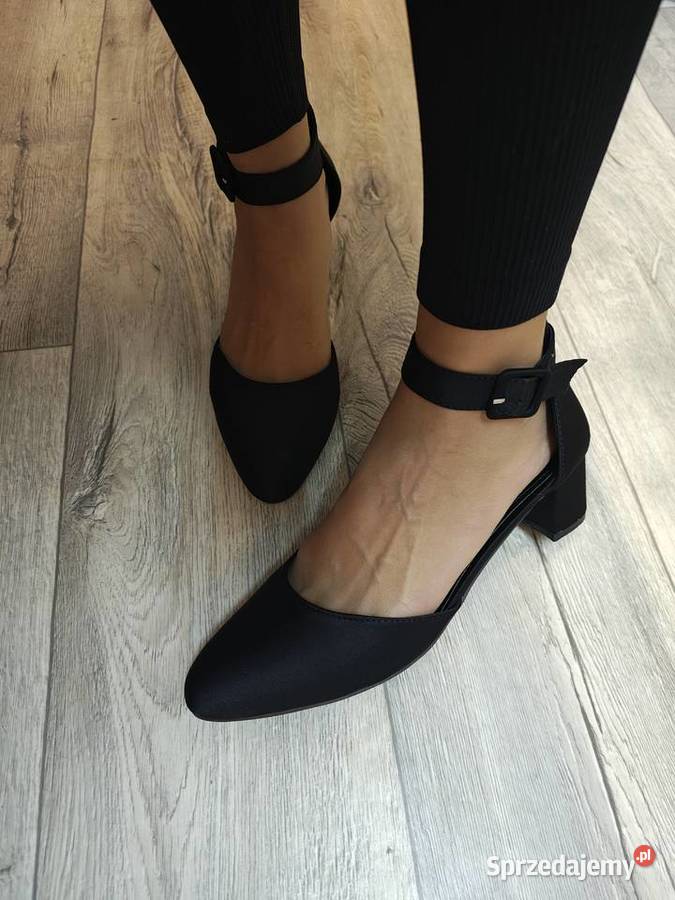 43 Czarne czółenka wieczorowe z zapięciem NOWE małopolskie Kraków