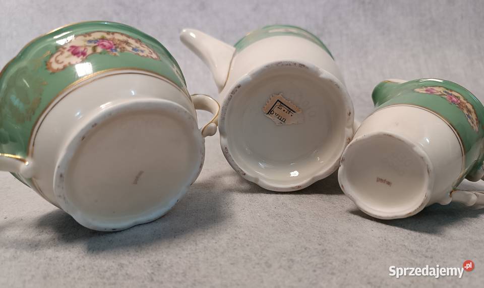 Środek Stołu Sygnowany Garnitur Art Deco Bukiety