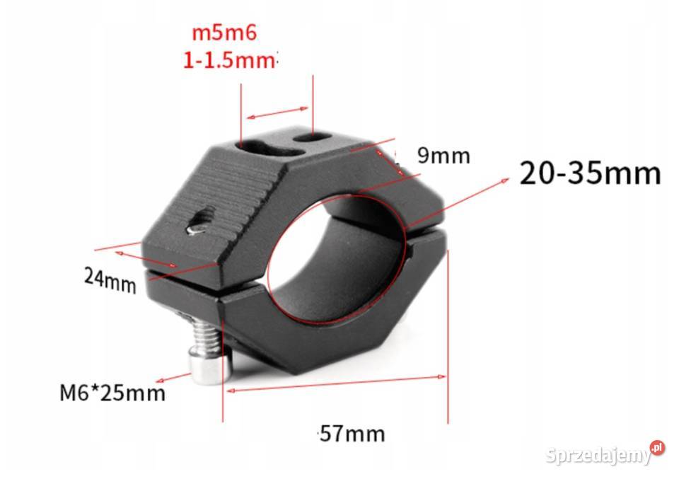 OBEJMA UCHWYT HALOGENÓW MOTOCYKLA NA GMOL 2035 Obejmy Sosnowiec