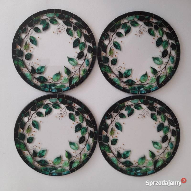 Wyjątkowe podstawki pod kubek filiżankę 4 sztuki pomorskie Rotmanka