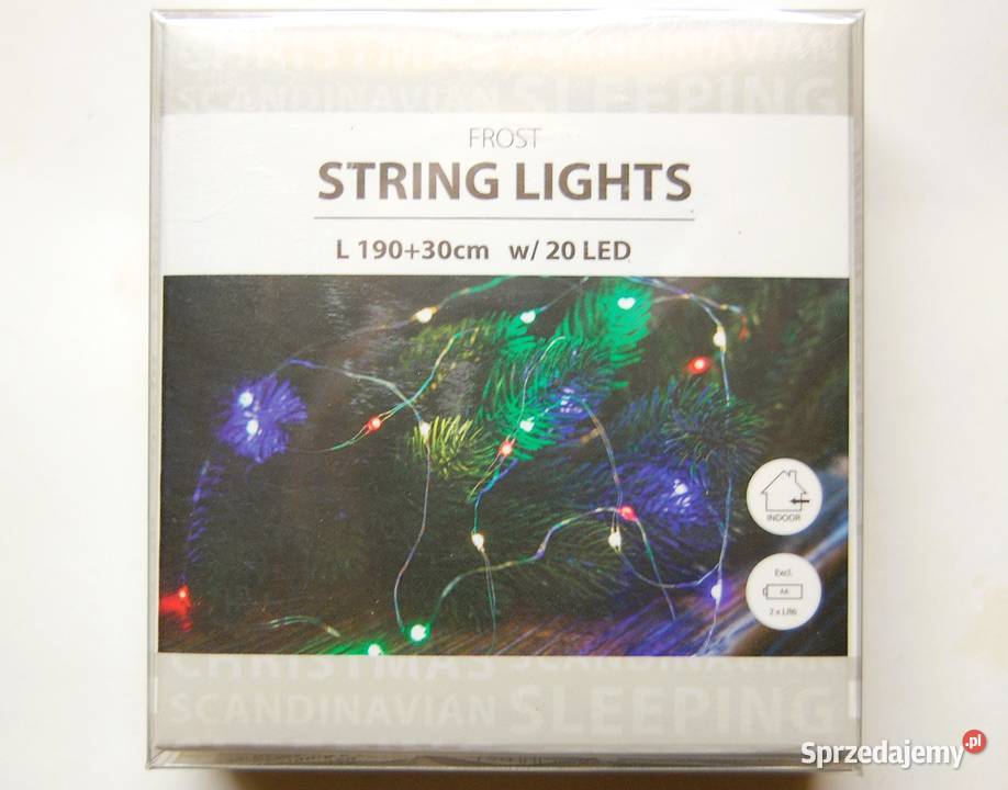 Jysk lampki choinkowe multicolor 20 LED 2 Boże Narodzenie