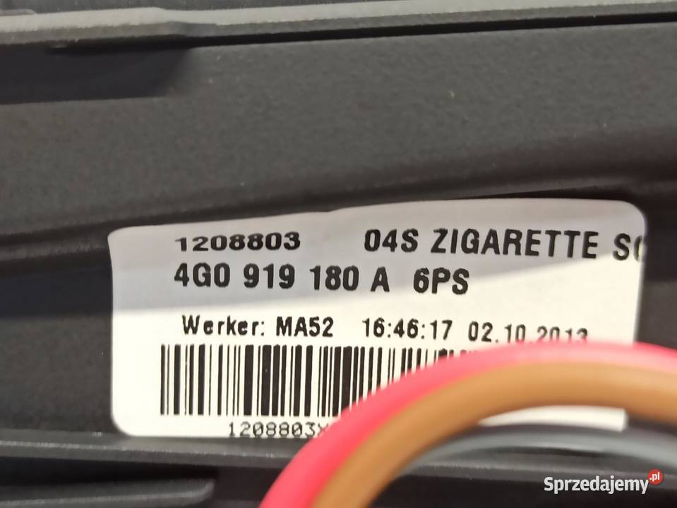 AUDI A7 4G PANEL KLIMATYZACJI TYŁ 4G0919158K osobowe