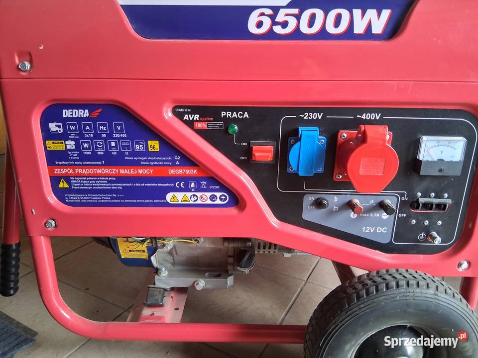 Agregat prądotwórczy Dedra 6500w Bardo sprzedam