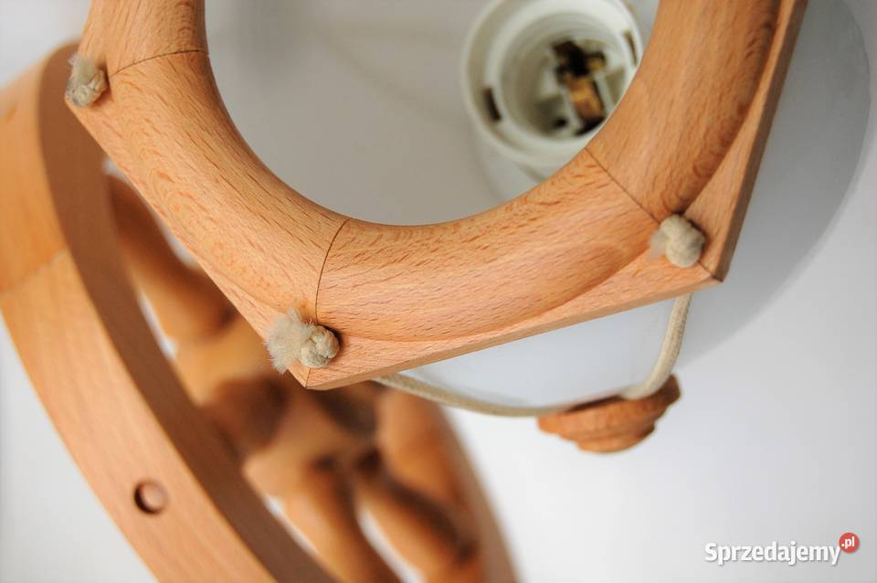 Lampa marynistyczna kinkiet koło sterowe drewno Lublin