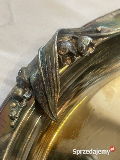 Elegancka patera metalowa Resovia Rzeszów Zastawa stołowa Kraków