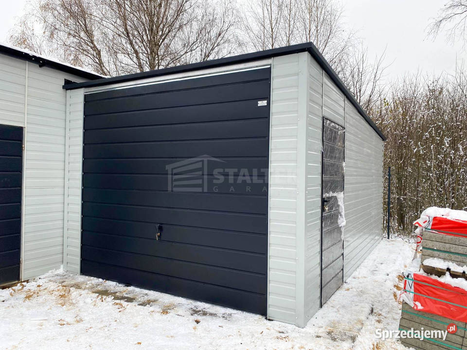 Garaz blaszany 35X5m brama drzwi biały spad w Stargard