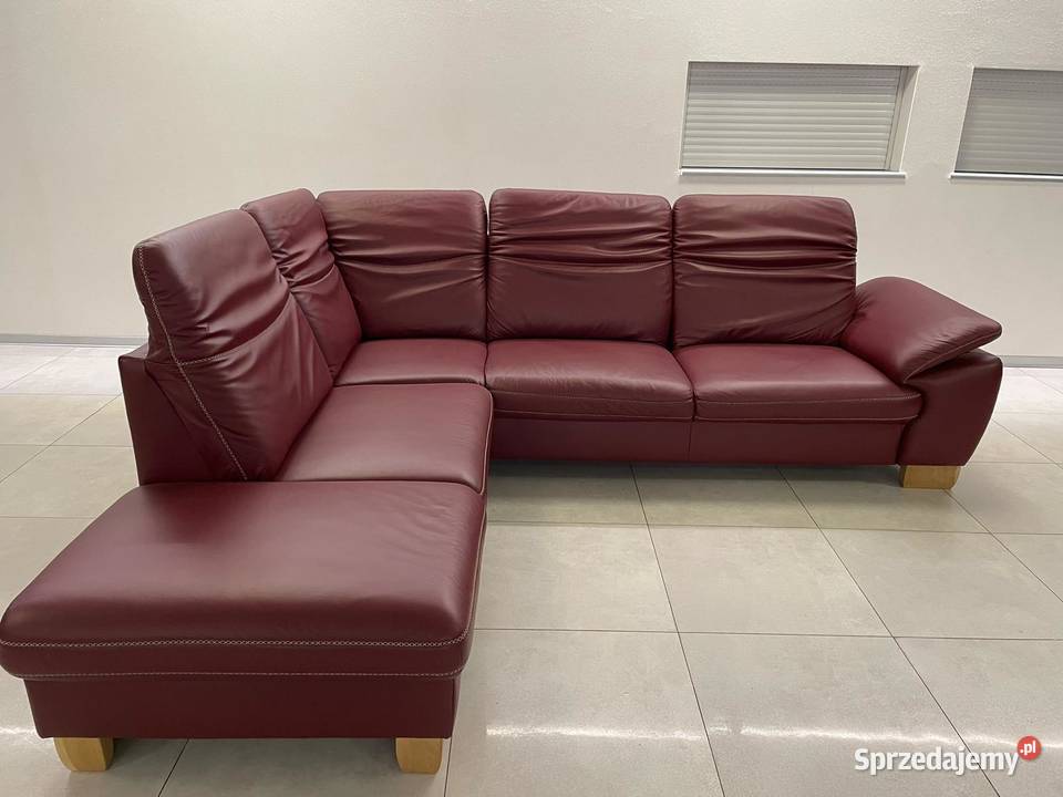 DUŻY NIEMIECKI NAROŻNIK SKÓRA NATURALNA 280240 Kalety