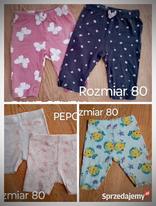 Zestaw krótkich spodenek dziewczęcych rozmiar 80